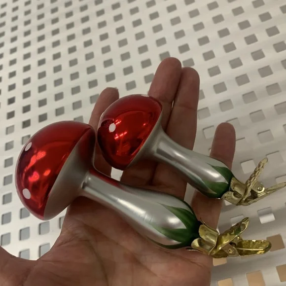 Ikea mushroom Christmas tree decor clip on holiday ornaments decorations new - Picture 7 of 17